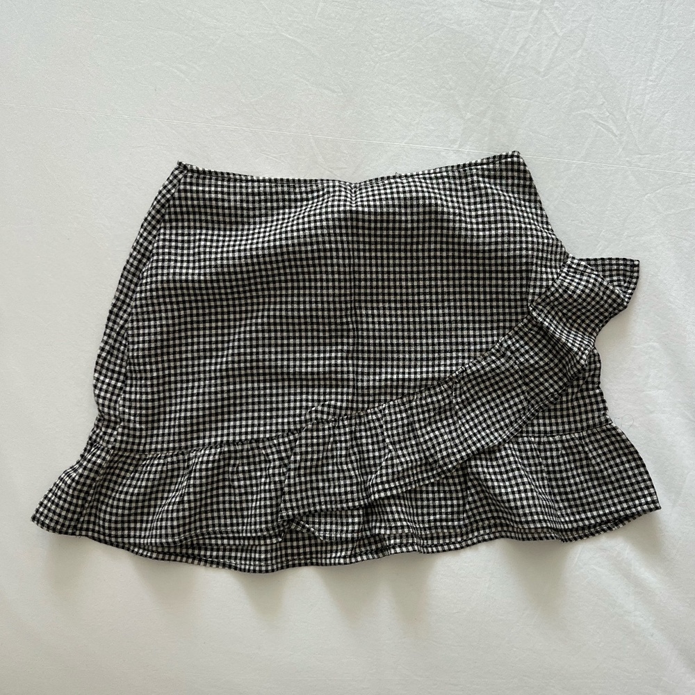 Aakaa Mini Plaid/Gingham Skirt